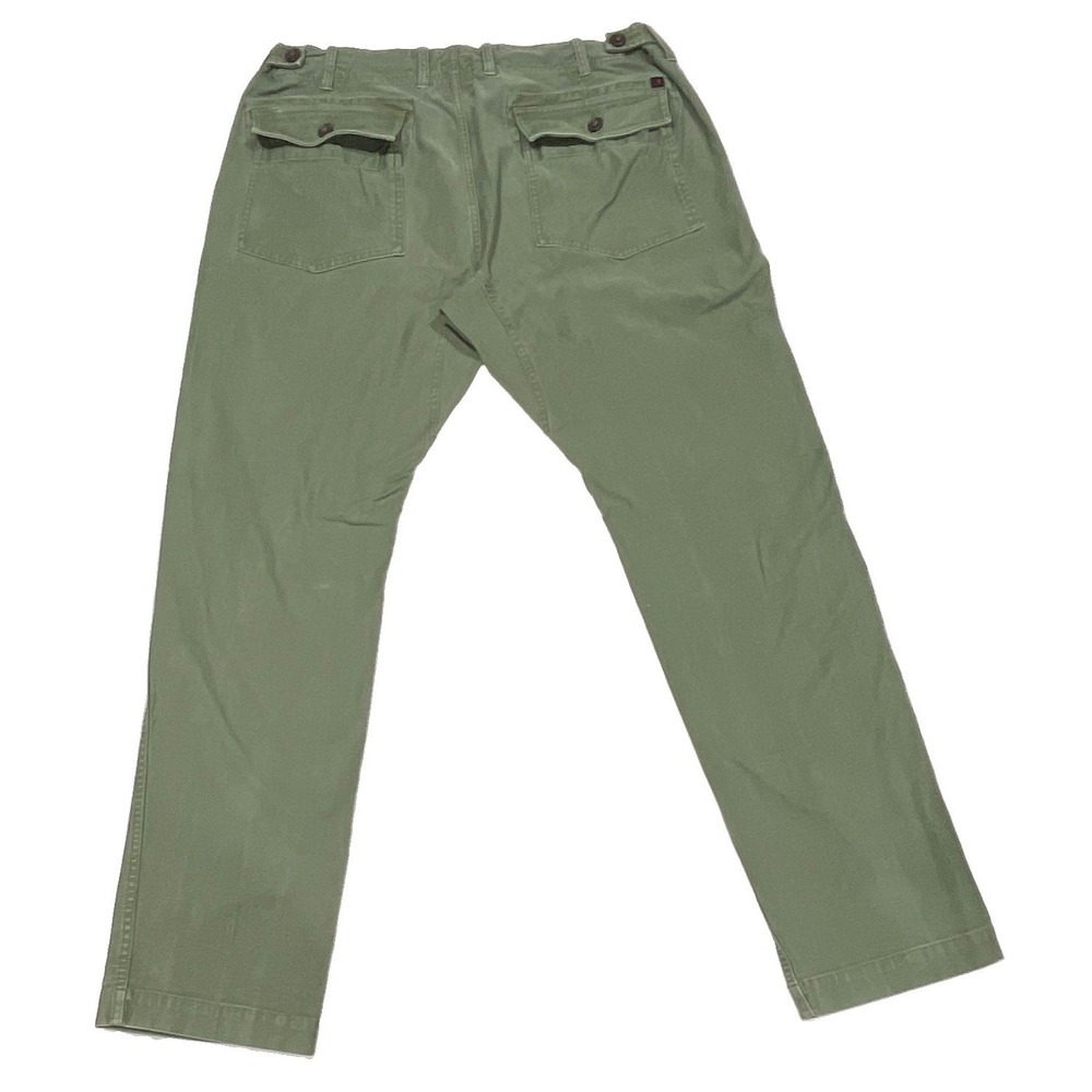 Relwen Mens Fatigue Pants Olive Green Military Utility Trousers Size 38 - Picture 7 of 10